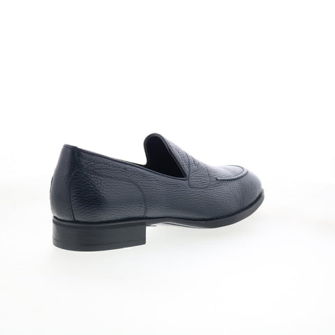 Di Bianco Ridotti Mens Blue Leather Slip On Loafers & Slip Ons Casual Shoes