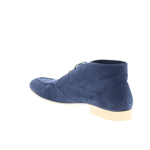 Di Bianco Rieti Mens Blue Leather Lace Up Chukkas Boots