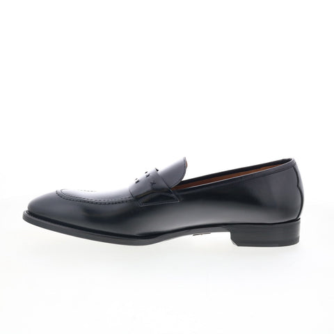 Di Bianco Rimini Deco Mens Black Leather Loafers & Slip Ons Casual Shoes