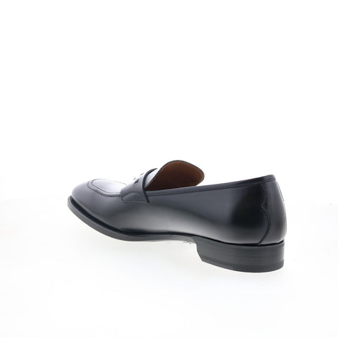 Di Bianco Rimini Deco Mens Black Leather Loafers & Slip Ons Casual Shoes
