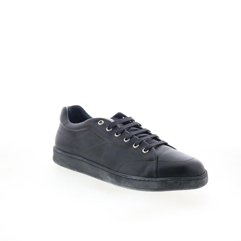 Di Bianco Rippel Cerato Mens Black Leather Lace Up Lifestyle Sneakers Shoes