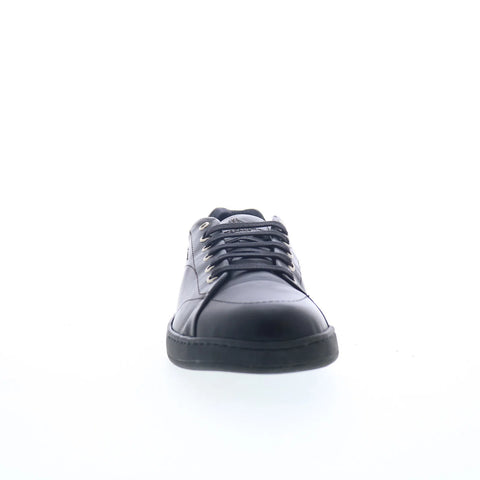 Di Bianco Rippel Mens Black Leather Lace Up Lifestyle Sneakers Shoes
