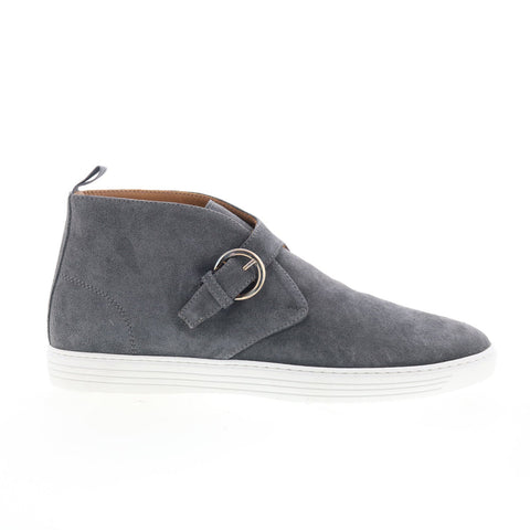 Pastori by Di Bianco Rita Mens Gray Suede Hook & Loop Lifestyle Sneakers Shoes