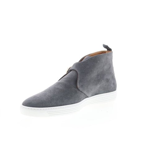Pastori by Di Bianco Rita Mens Gray Suede Hook & Loop Lifestyle Sneakers Shoes