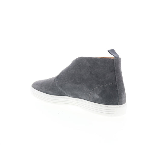 Pastori by Di Bianco Rita Mens Gray Suede Hook & Loop Lifestyle Sneakers Shoes