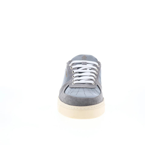Di Bianco Rogoredo Mens Gray Leather Lace Up Lifestyle Sneakers Shoes