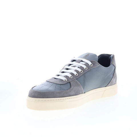 Di Bianco Rogoredo Mens Gray Leather Lace Up Lifestyle Sneakers Shoes