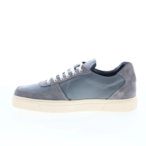 Di Bianco Rogoredo Mens Gray Leather Lace Up Lifestyle Sneakers Shoes