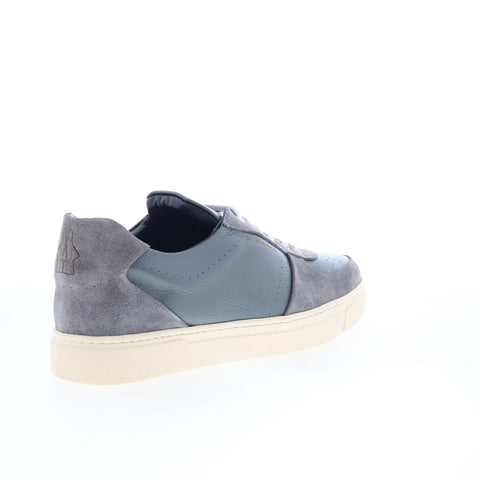 Di Bianco Rogoredo Mens Gray Leather Lace Up Lifestyle Sneakers Shoes