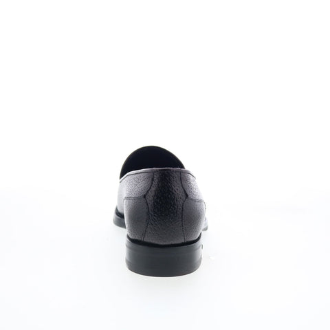 Di Bianco Rotella Mens Black Leather Slip On Loafers & Slip Ons Casual Shoes