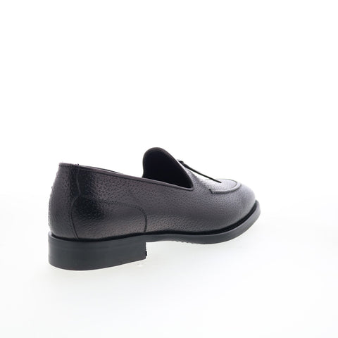 Di Bianco Rotella Mens Black Leather Slip On Loafers & Slip Ons Casual Shoes