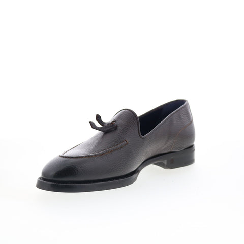 Di Bianco Rotella Mens Brown Leather Slip On Loafers & Slip Ons Casual Shoes