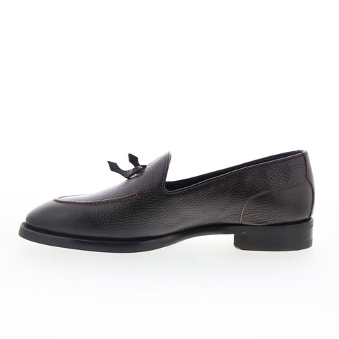 Di Bianco Rotella Mens Brown Leather Slip On Loafers & Slip Ons Casual Shoes