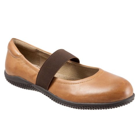 Softwalk High Point S1466-206 Womens Brown Narrow Mary Jane Flats Shoes
