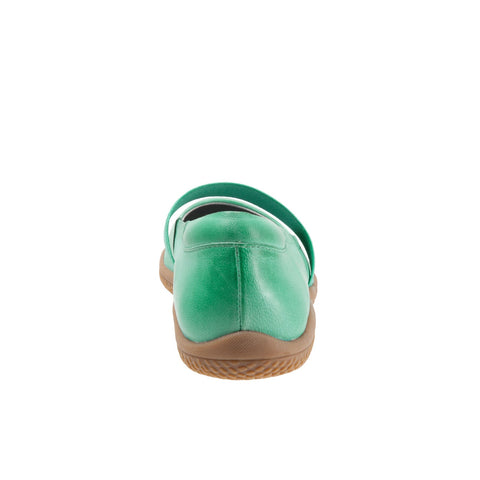 Softwalk High Point S1466-338 Womens Green Narrow Mary Jane Flats Shoes
