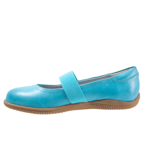 Softwalk High Point S1466-436 Womens Blue Narrow Mary Jane Flats Shoes