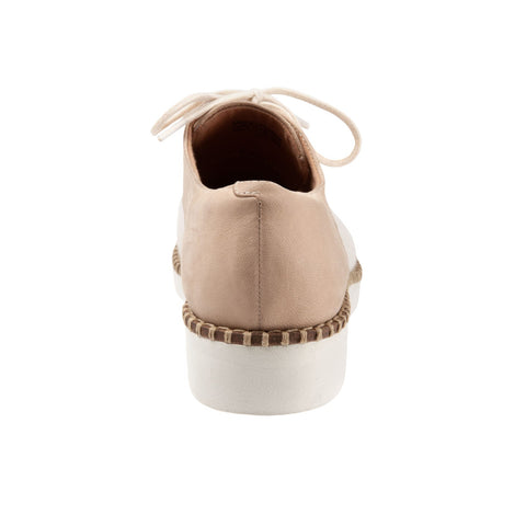 Softwalk Willis S1811-294 Womens Beige Wide Leather Oxford Flats Shoes