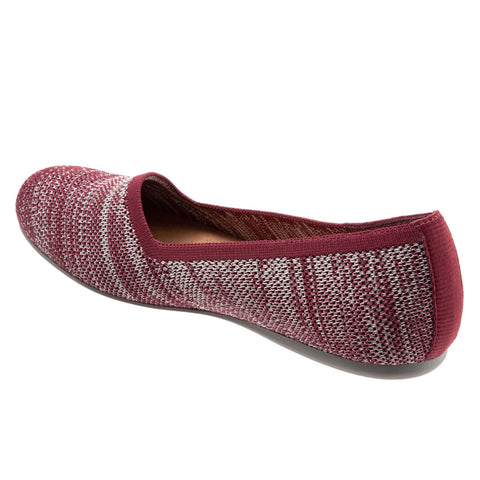 Softwalk Sicily S1861-606 Womens Burgundy Extra Wide Ballet Flats Shoes