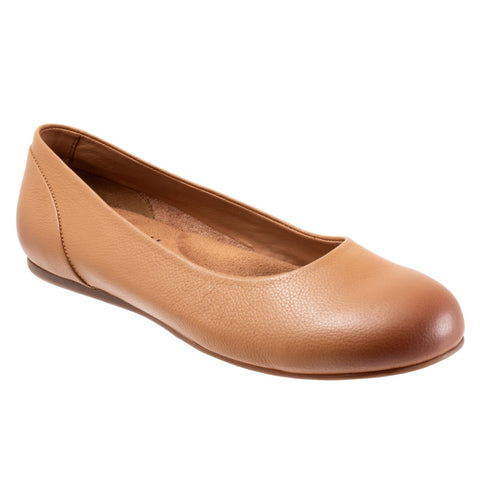 Softwalk Sonoma S1862-251 Womens Brown Extra Wide Ballet Flats Shoes