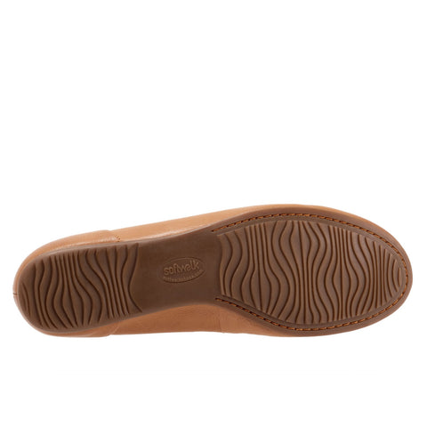 Softwalk Sonoma S1862-251 Womens Brown Extra Wide Ballet Flats Shoes