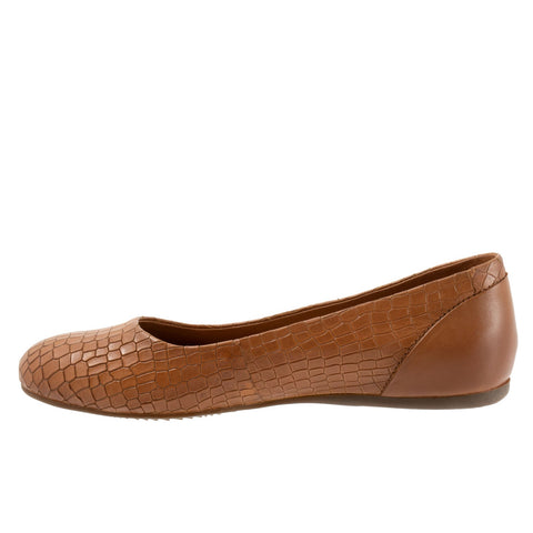 Softwalk Sonoma S1862-256 Womens Brown Extra Wide Ballet Flats Shoes