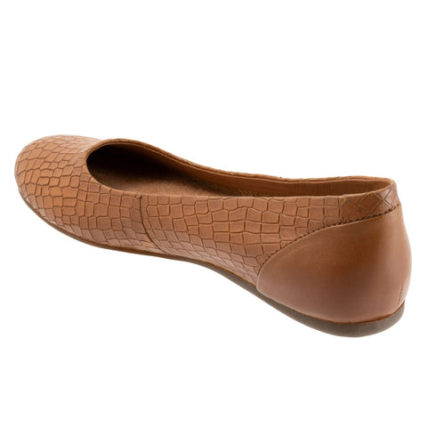 Softwalk Sonoma S1862-256 Womens Brown Extra Wide Ballet Flats Shoes