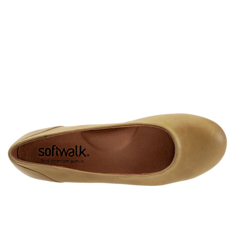 Softwalk Sonoma S1862-322 Womens Green Extra Wide Ballet Flats Shoes