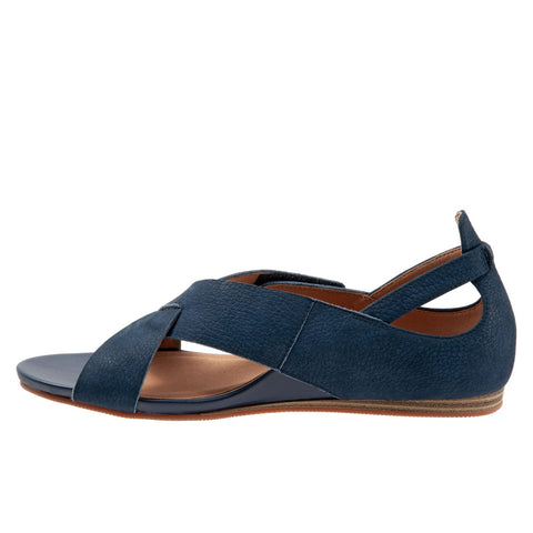 Softwalk Camilla S1903-483 Womens Blue Leather Strap Sandals Shoes