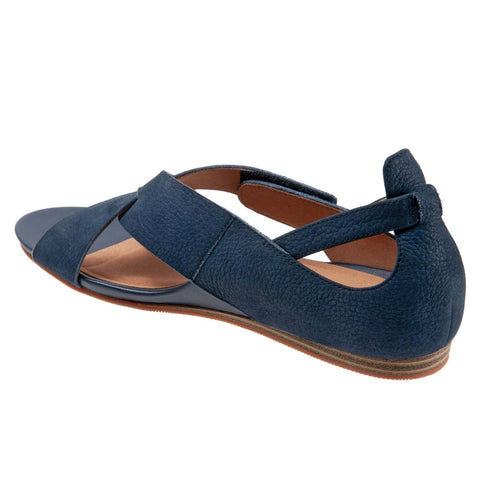 Softwalk Camilla S1903-483 Womens Blue Leather Strap Sandals Shoes