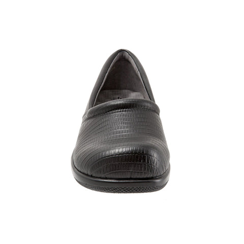Softwalk Adora S1912-014 Womens Black Narrow Leather Loafer Flats Shoes