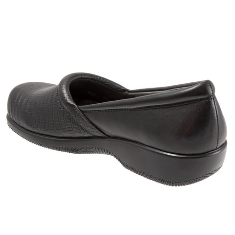 Softwalk Adora S1912-014 Womens Black Narrow Leather Loafer Flats Shoes