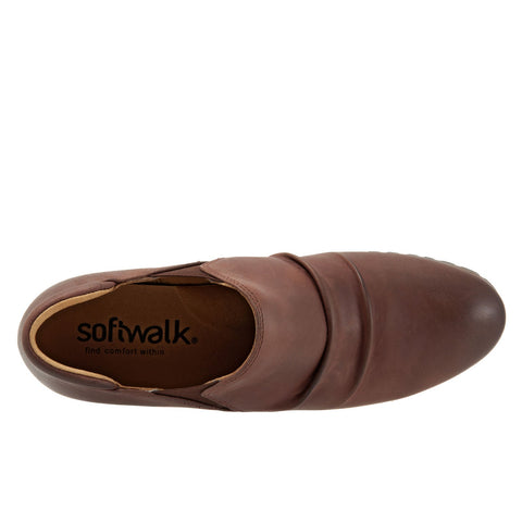 Softwalk Mara S1956-235 Womens Brown Narrow Leather Ankle & Booties Boots