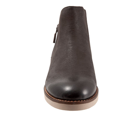 Softwalk Wesley S1963-049 Womens Brown Wide Leather Ankle & Booties Boots