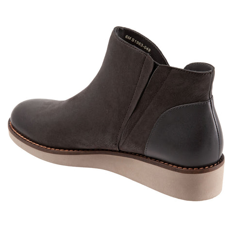 Softwalk Wesley S1963-049 Womens Brown Wide Leather Ankle & Booties Boots