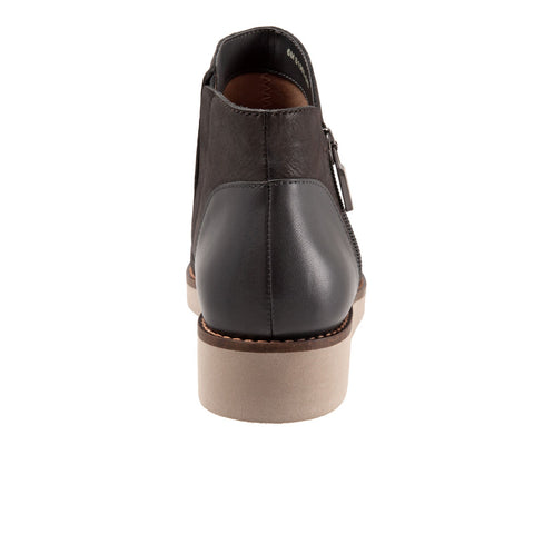 Softwalk Wesley S1963-049 Womens Brown Leather Zipper Ankle & Booties Boots