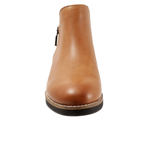 Softwalk Wesley S1963-215 Womens Brown Leather Zipper Ankle & Booties Boots