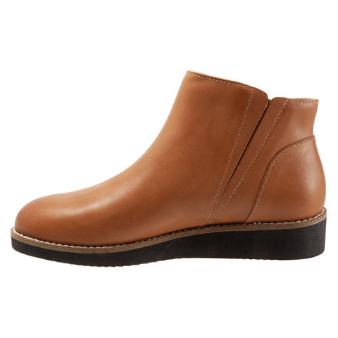 Softwalk Wesley S1963-215 Womens Brown Leather Zipper Ankle & Booties Boots