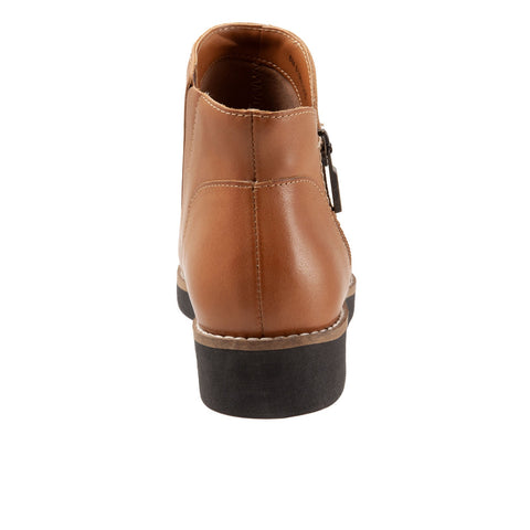 Softwalk Wesley S1963-215 Womens Brown Leather Zipper Ankle & Booties Boots
