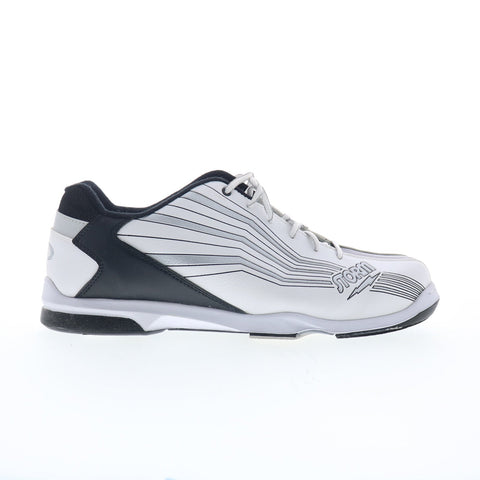 Dexter S200-4 Mens White Leather Lace Up Athletic Bowling Shoes