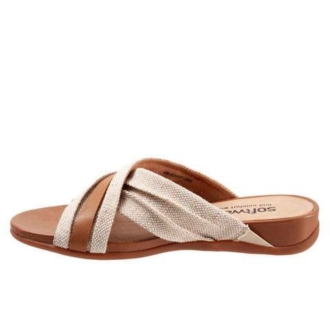 Softwalk Taza S2007-269 Womens Brown Extra Wide Slides Sandals Shoes