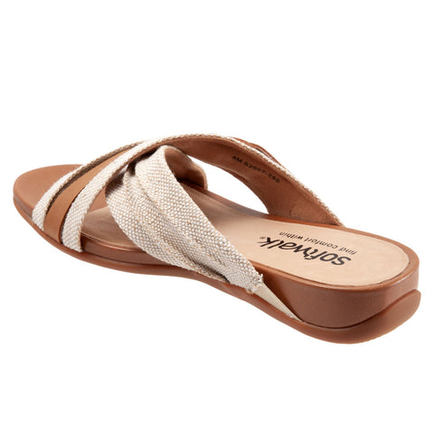 Softwalk Taza S2007-269 Womens Brown Extra Wide Slides Sandals Shoes