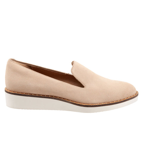 Softwalk Westport S2011-131 Womens Beige Wide Leather Loafer Flats Shoes