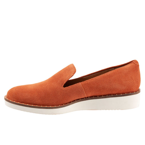 Softwalk Westport S2011-840 Womens Orange Suede Loafer Flats Shoes