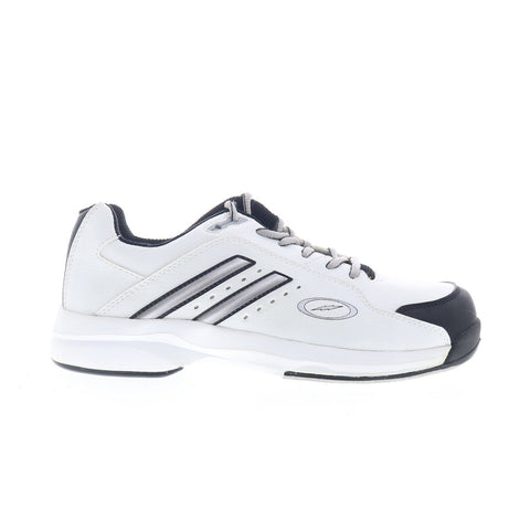 Dexter Bolt S203-9 Mens White Leather Lace Up Athletic Bowling Shoes