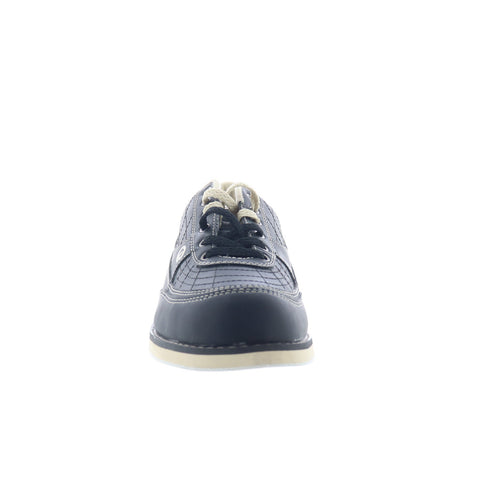 Storm S203-9 Mens Black Leather Lace Up Athletic Bowling Shoes