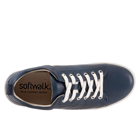 SoftWalk Athens S2051-400 Womens Blue Leather Lifestyle Sneakers Shoes
