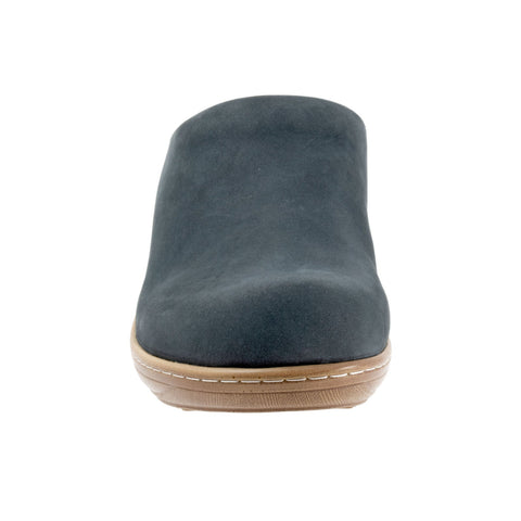 Softwalk Madison S2056-483 Womens Blue Nubuck Slip On Clog Flats Shoes