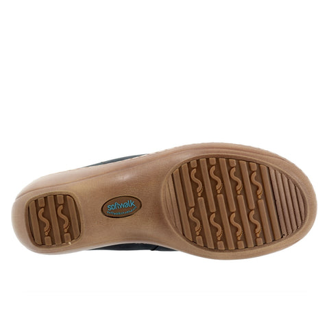 Softwalk Madison S2056-483 Womens Blue Nubuck Slip On Clog Flats Shoes
