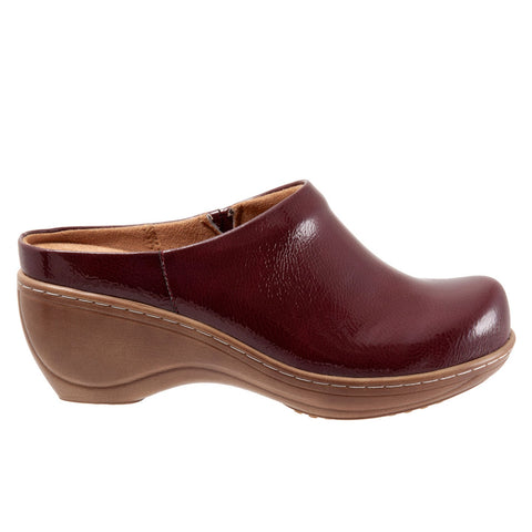 Softwalk Madison S2056-671 Womens Burgundy Extra Wide Clog Flats Shoes