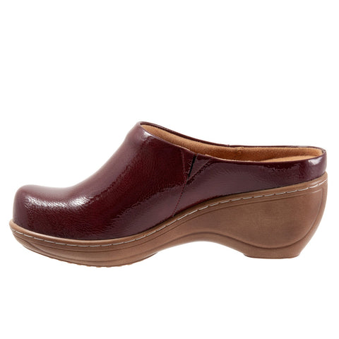 Softwalk Madison S2056-671 Womens Burgundy Extra Wide Clog Flats Shoes